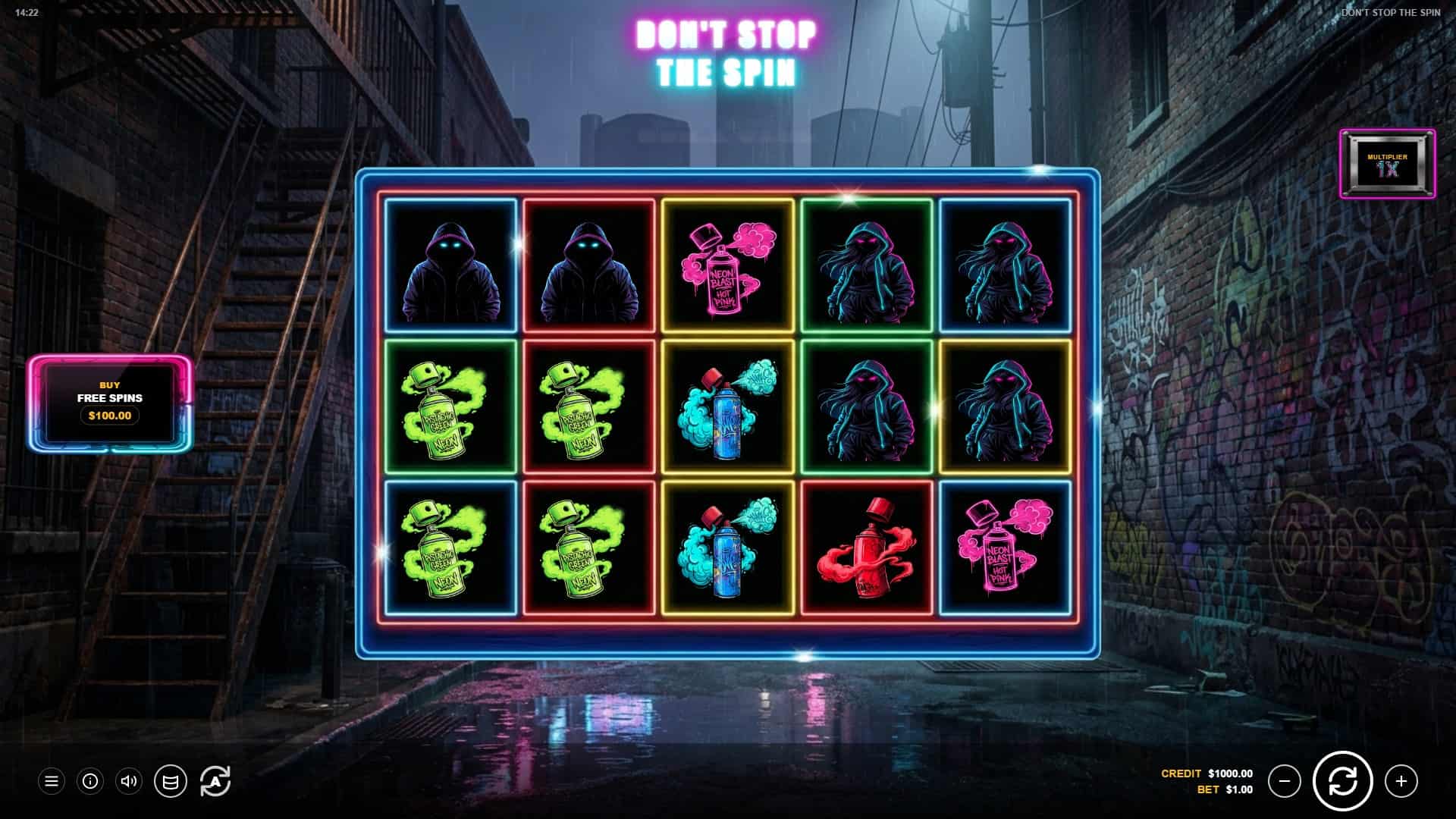 Dont Stop The Spin slot gameplay reels