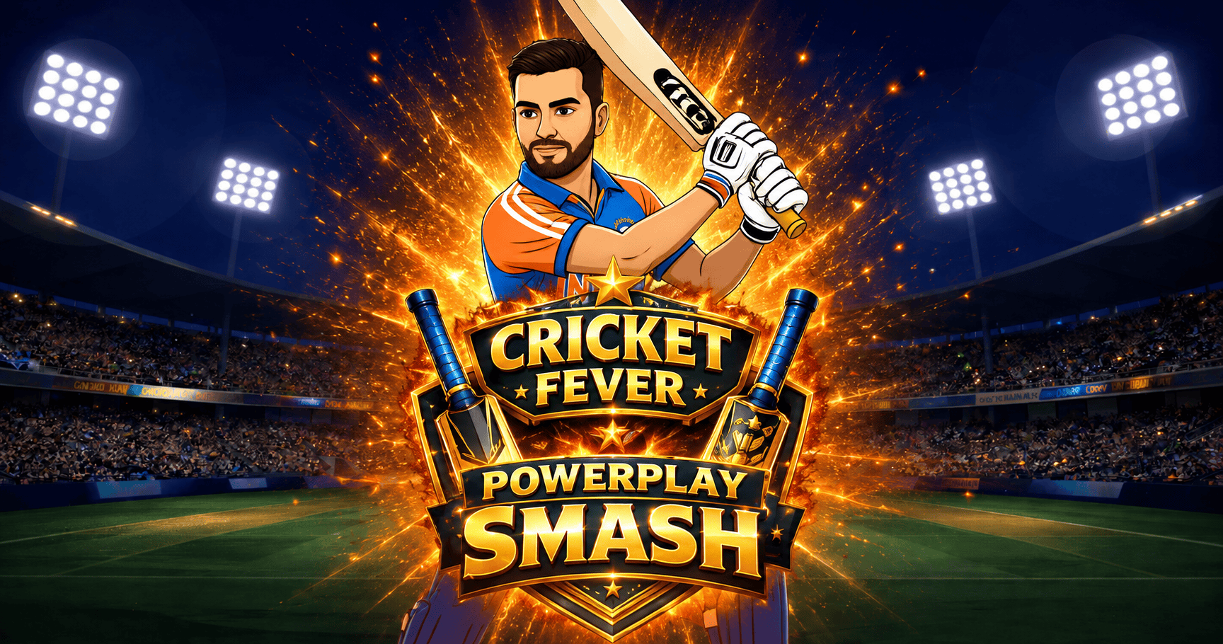 Cricket Fever: PowerPlay Smash Slot Demo by Karma slot cover image