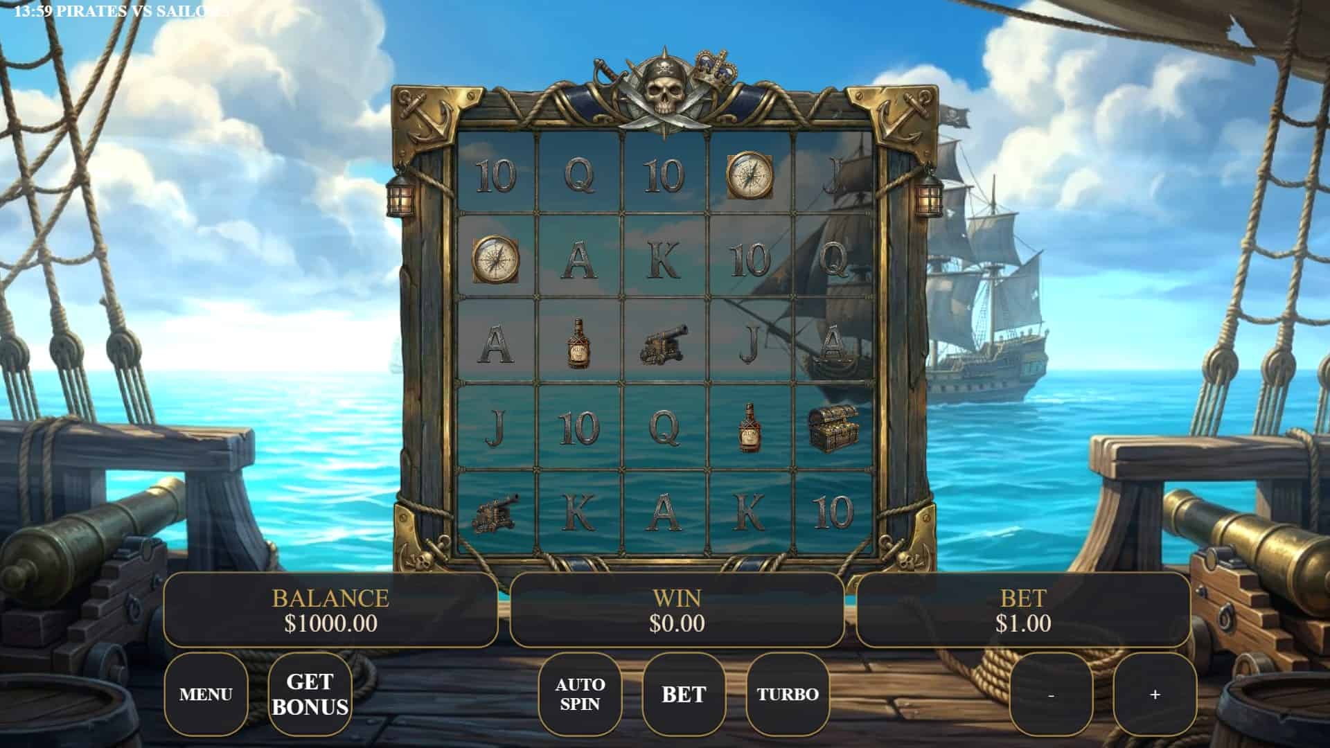 Pirates vs Sailors slot gameplay reels