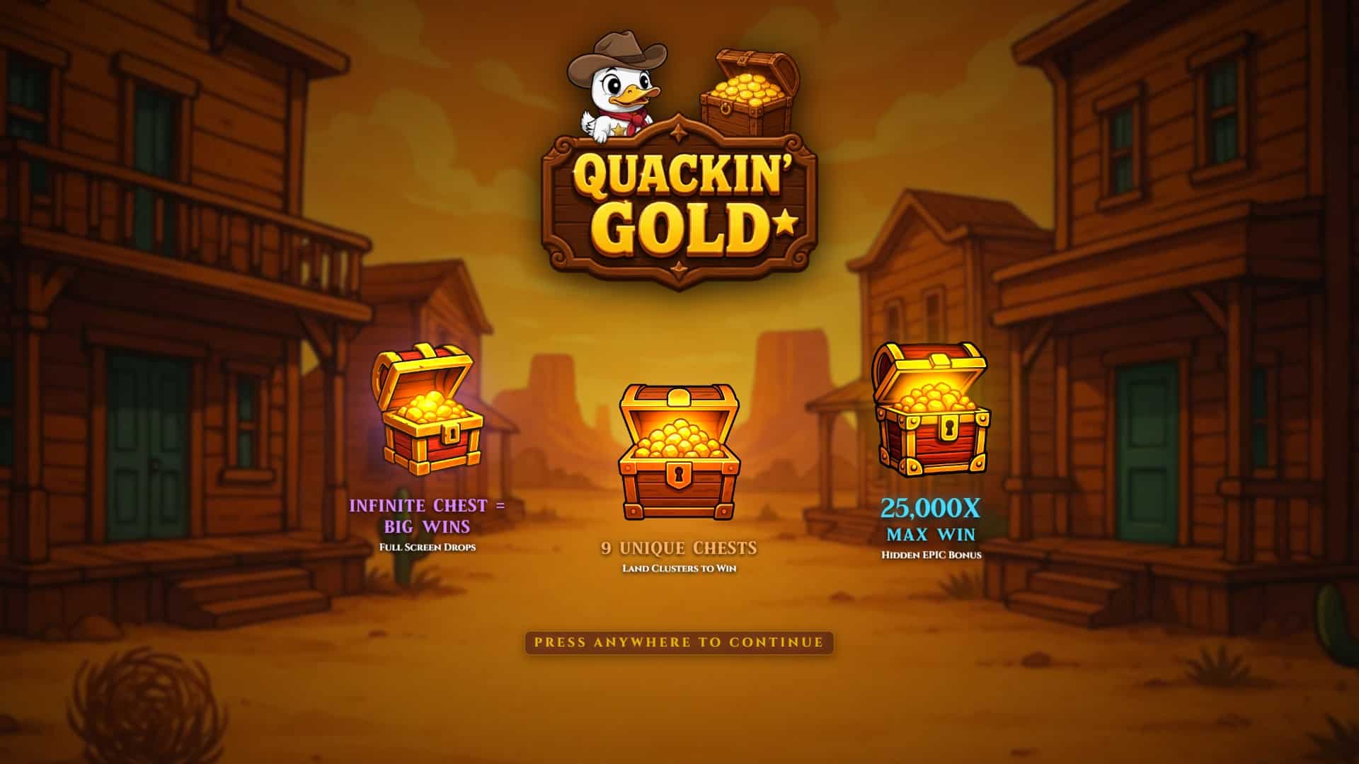 Quackin Gold slot intro screen