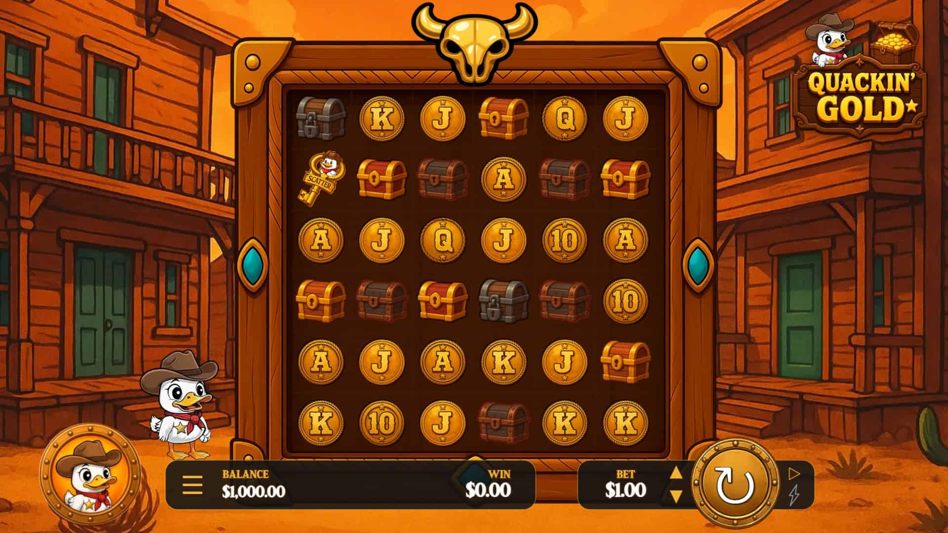 Quackin Gold slot gameplay reels