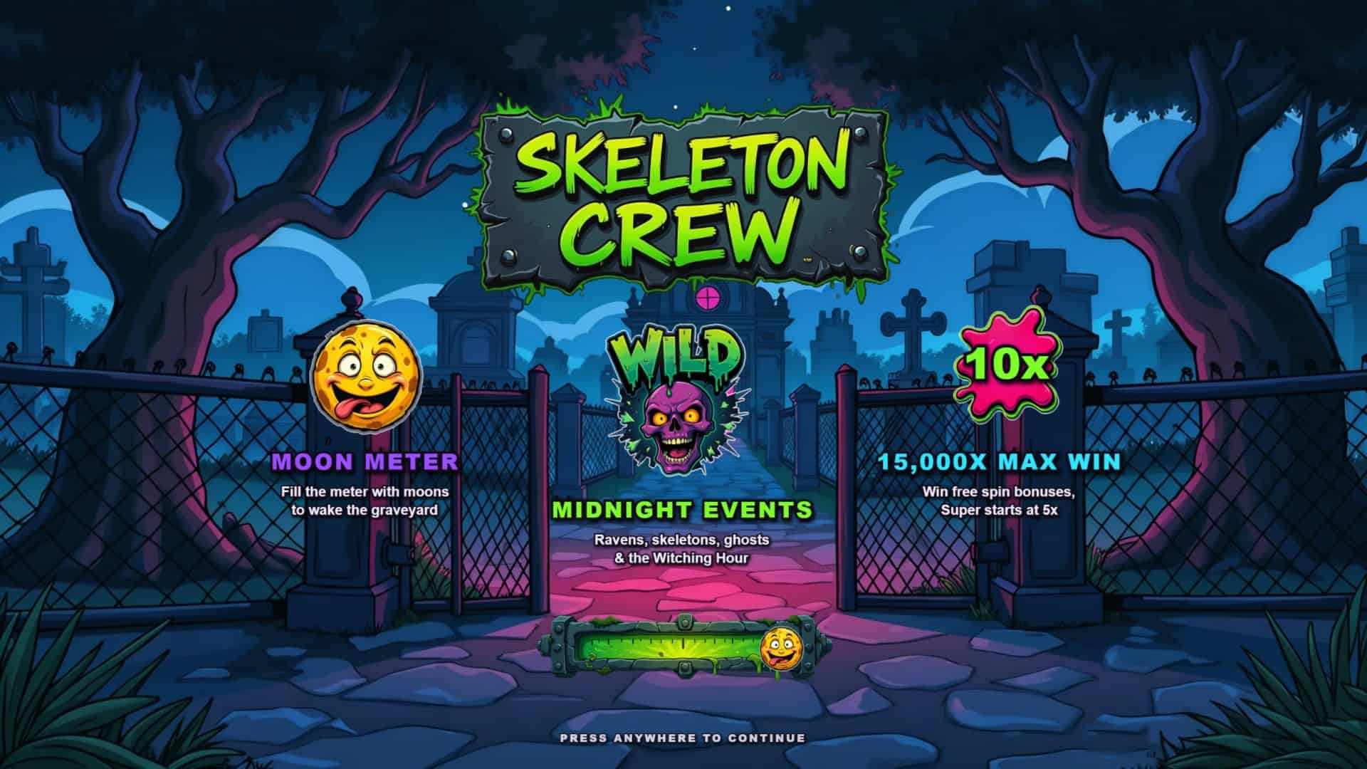 Skeleton Crew slot intro screen