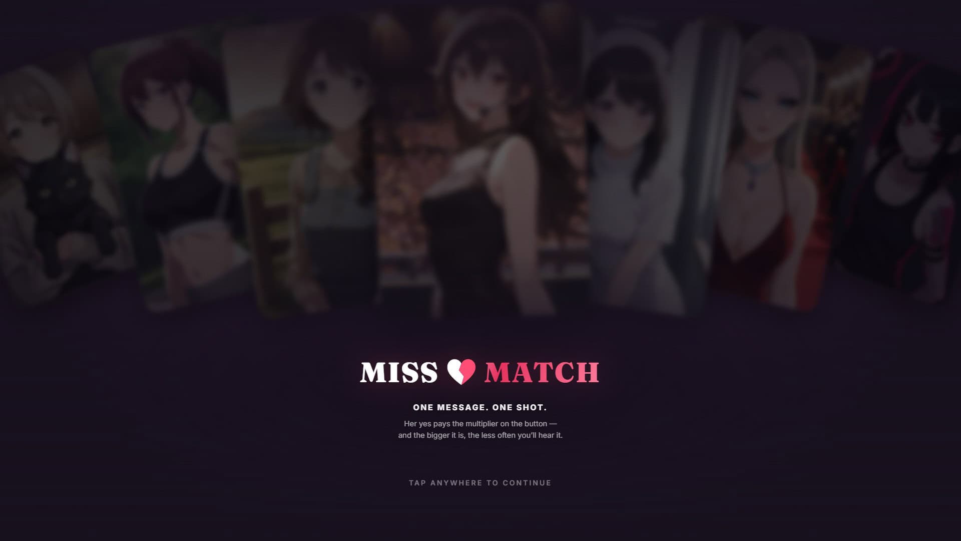 Miss Match slot intro screen