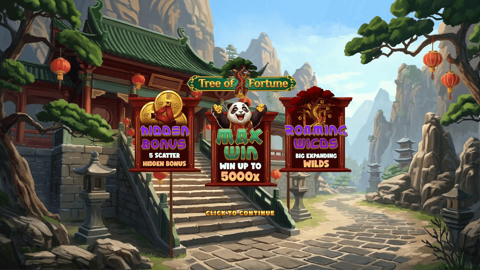 Tree of Fortune slot intro screen