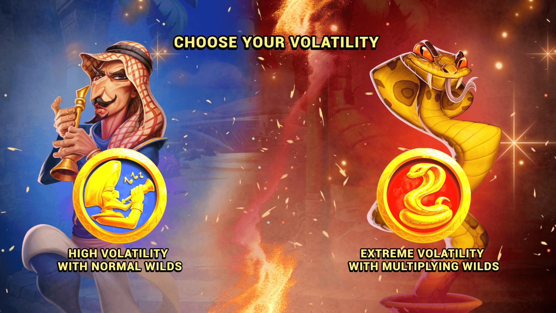 Sheikhs Vs Snakes slot intro screen