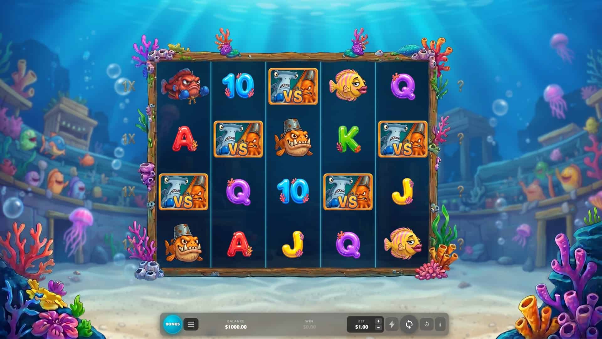 Bubble Brawl slot gameplay reels