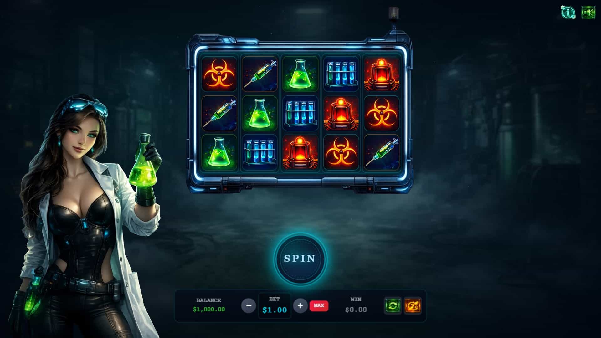 Crazy Lab Slots slot gameplay reels