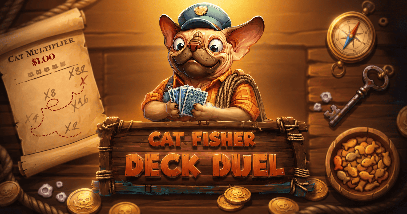 Cat Fisher Deck Duel Slot Demo by Laser Pvp slot cover image