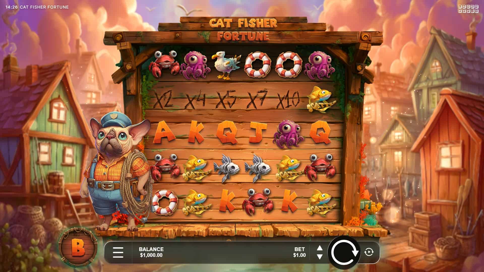 Cat Fisher Fortune slot gameplay reels