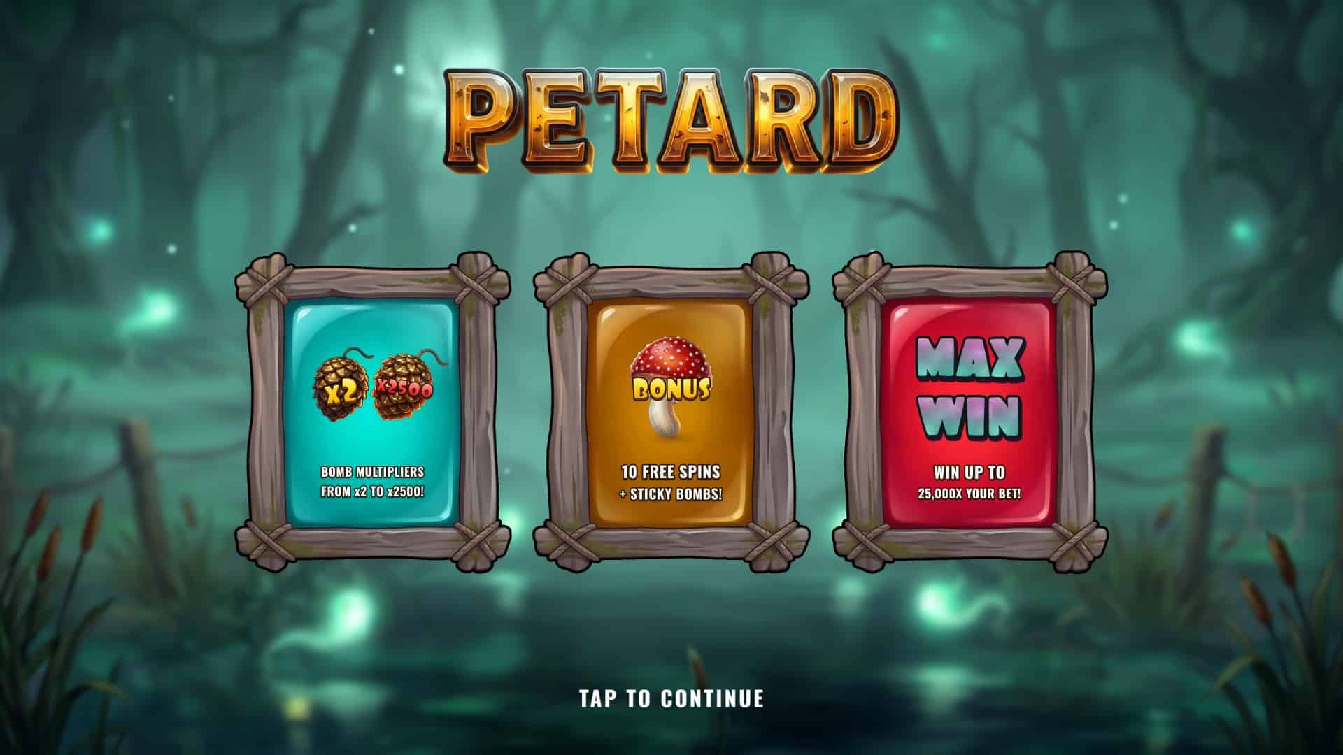 Petard slot intro screen
