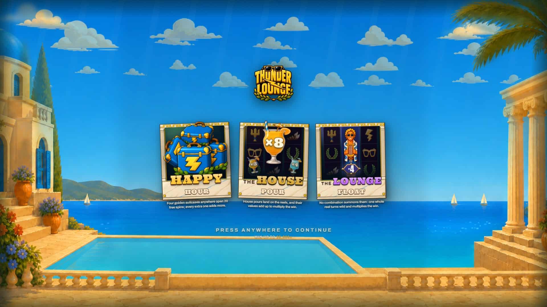 Thunder Lounge slot intro screen