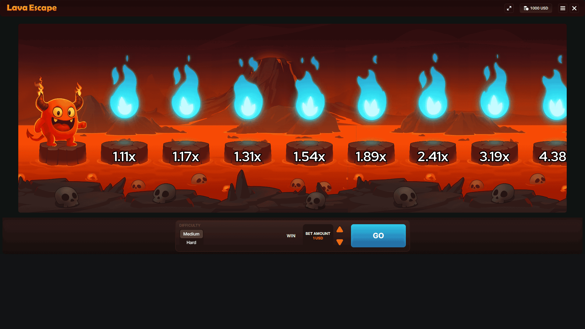 Lava Escape slot intro screen