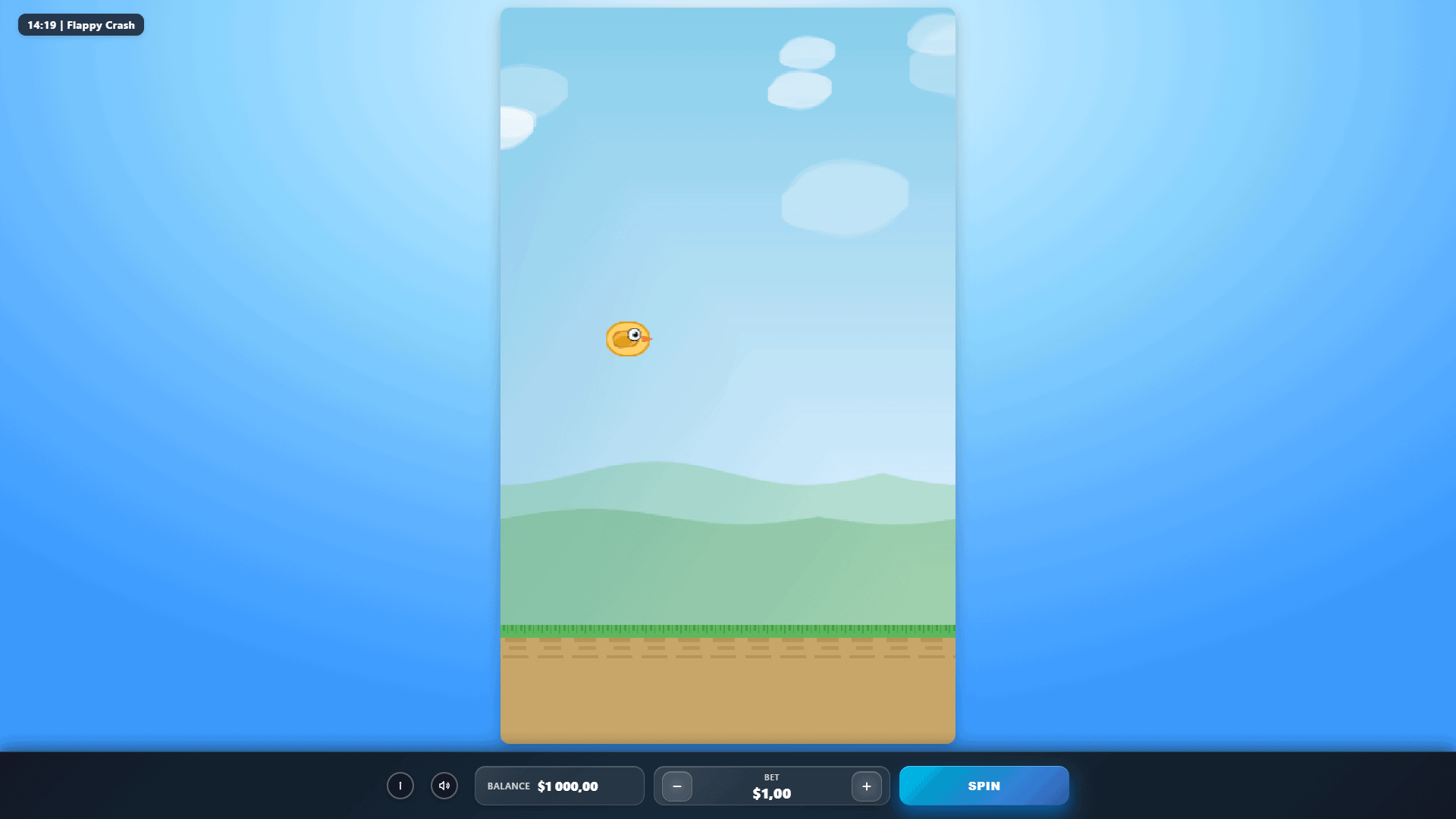 Flappy Crash slot gameplay reels
