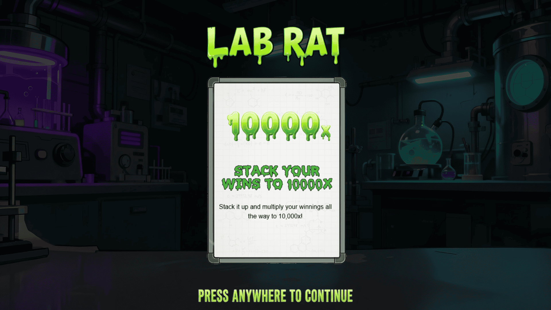 Lab Rat slot intro screen
