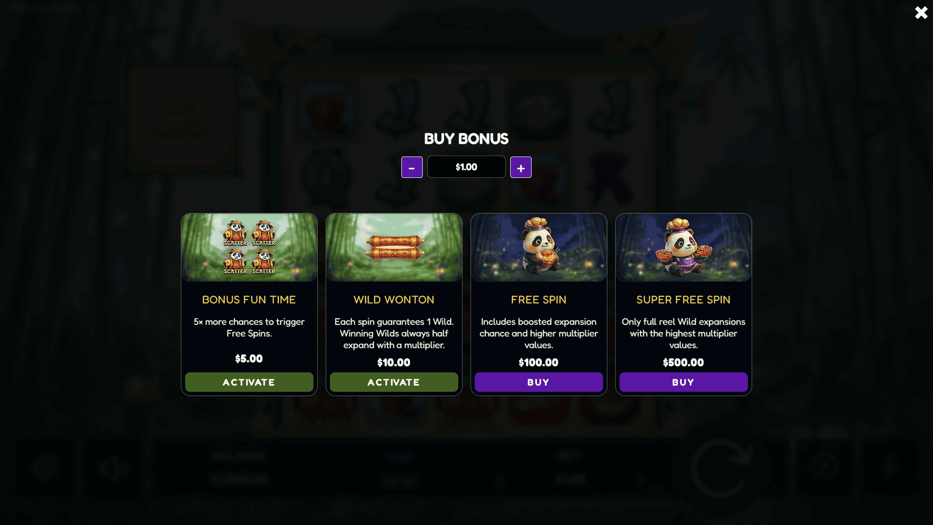 Panda Express bonus buy menu