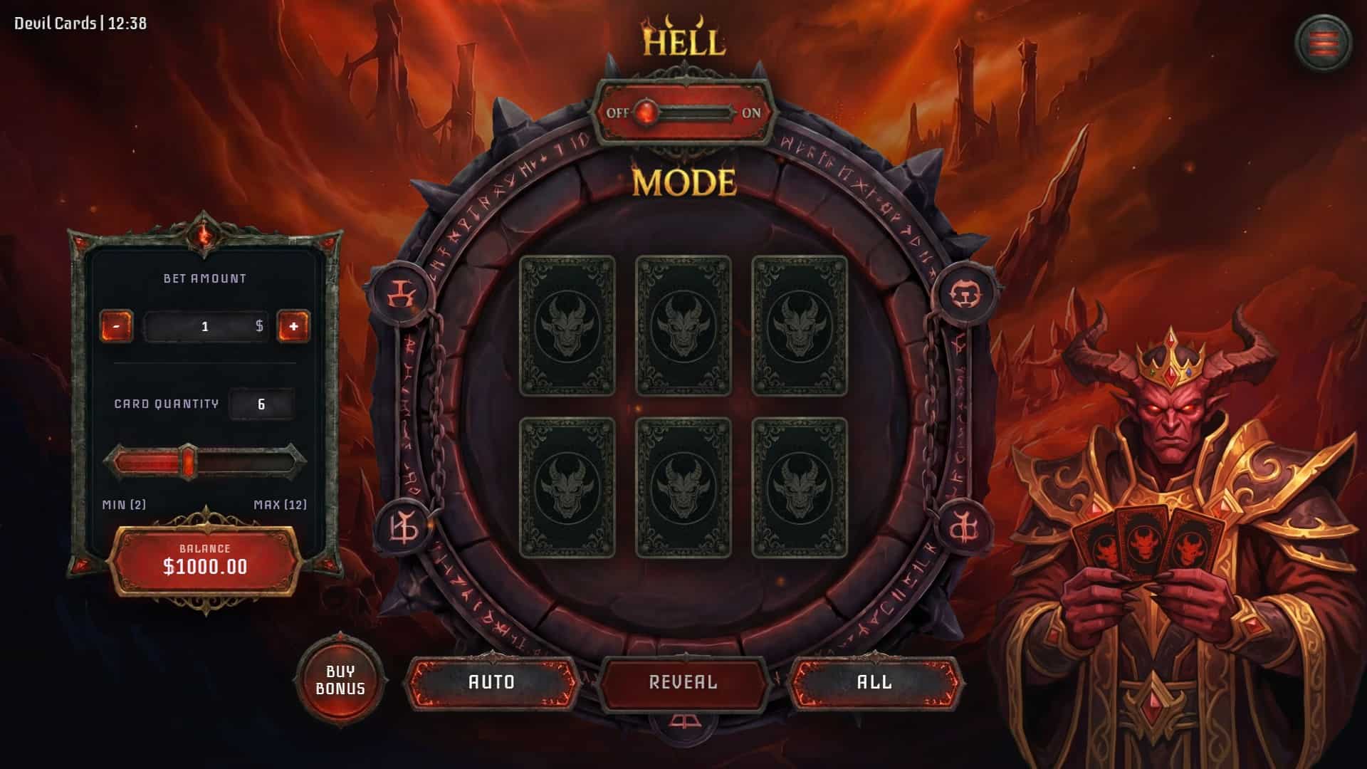 Devil Cards slot gameplay reels