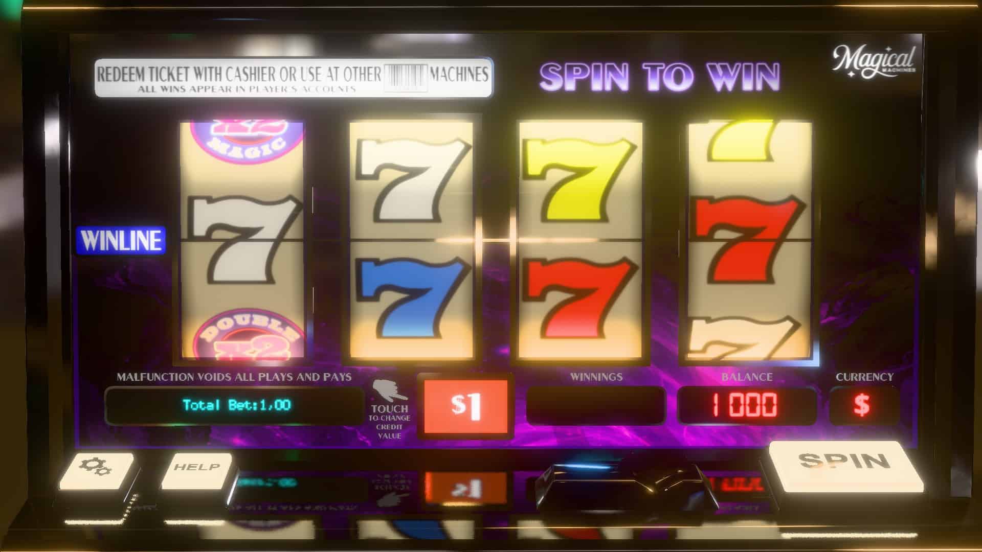 Dark Magic 7s slot gameplay reels