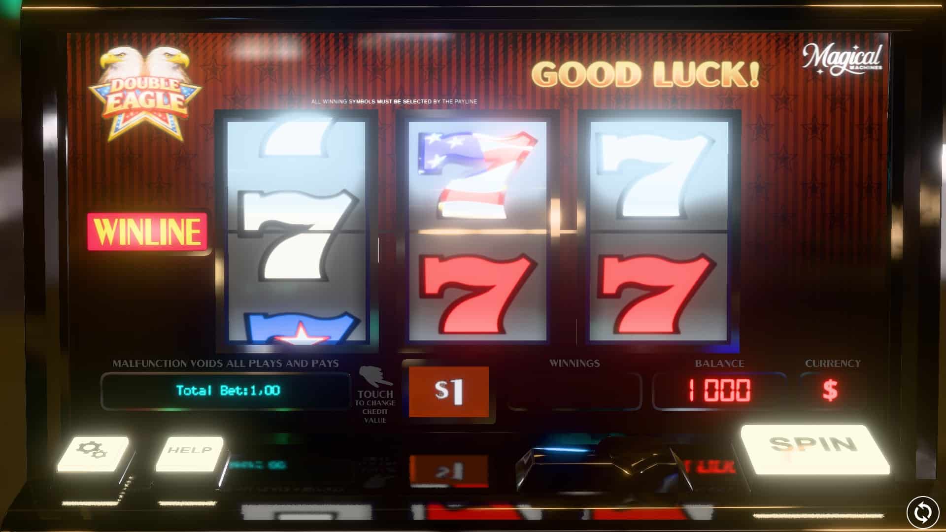 Double Eagle slot gameplay reels