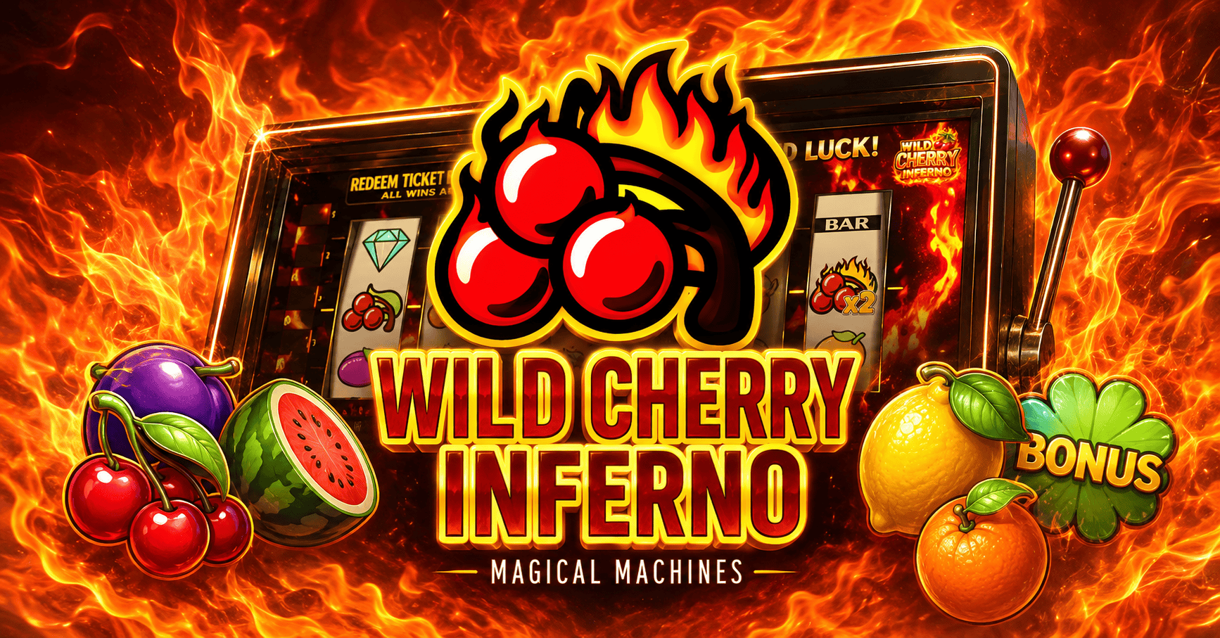 Wild Cherry Inferno Slot Demo by Magical Machines slot cover image