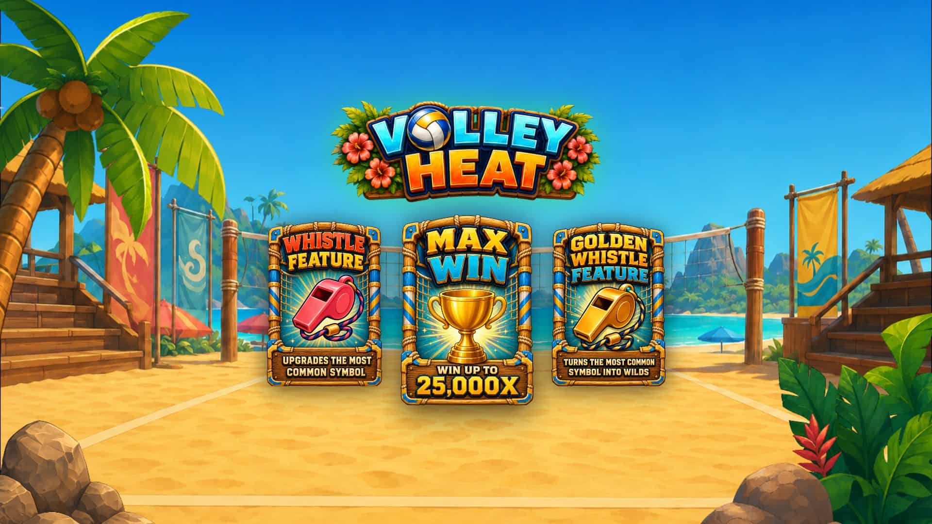 Volley Heat slot intro screen