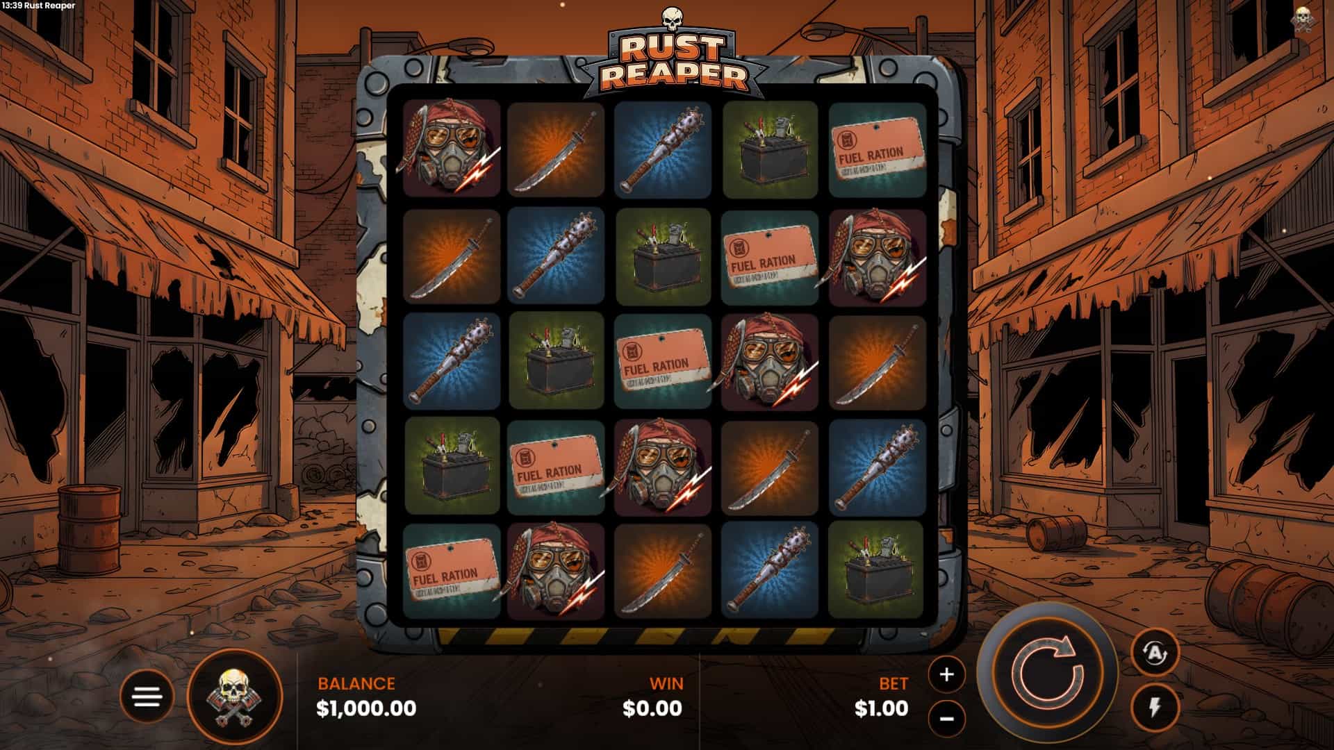 Rust Reaper slot gameplay reels