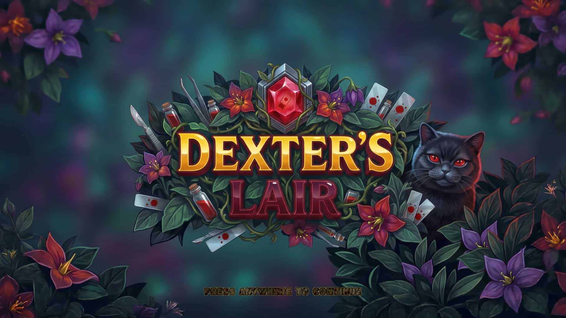 Dexters Lair slot intro screen