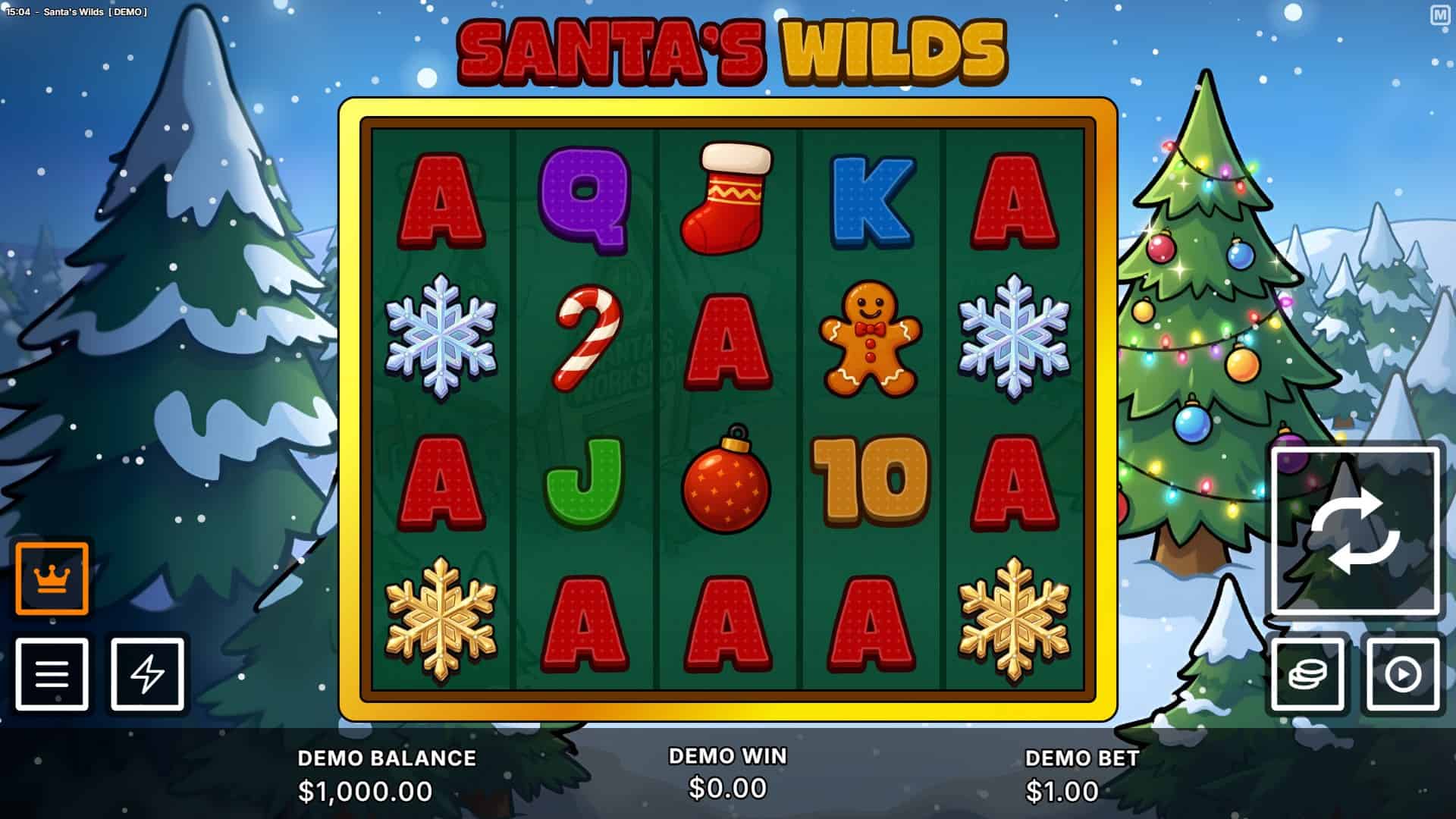 Santas Wilds slot gameplay reels