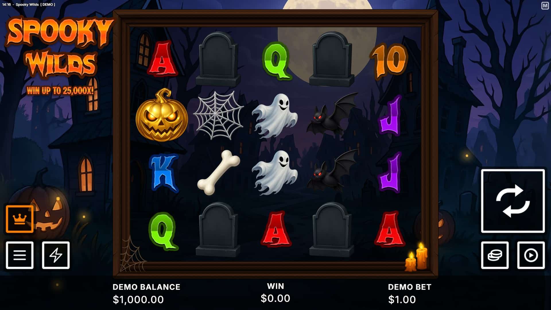 Spooky Wilds slot gameplay reels