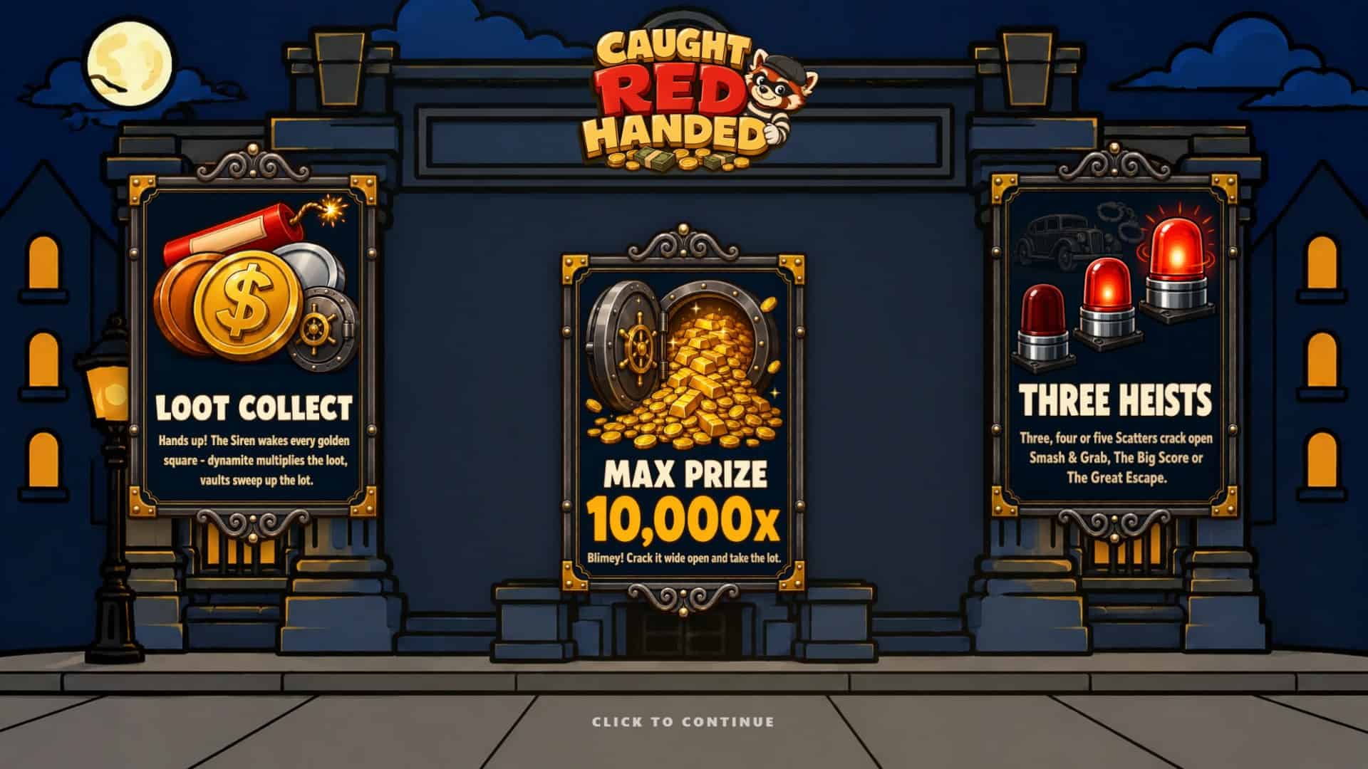 Caught Red Handed slot intro screen