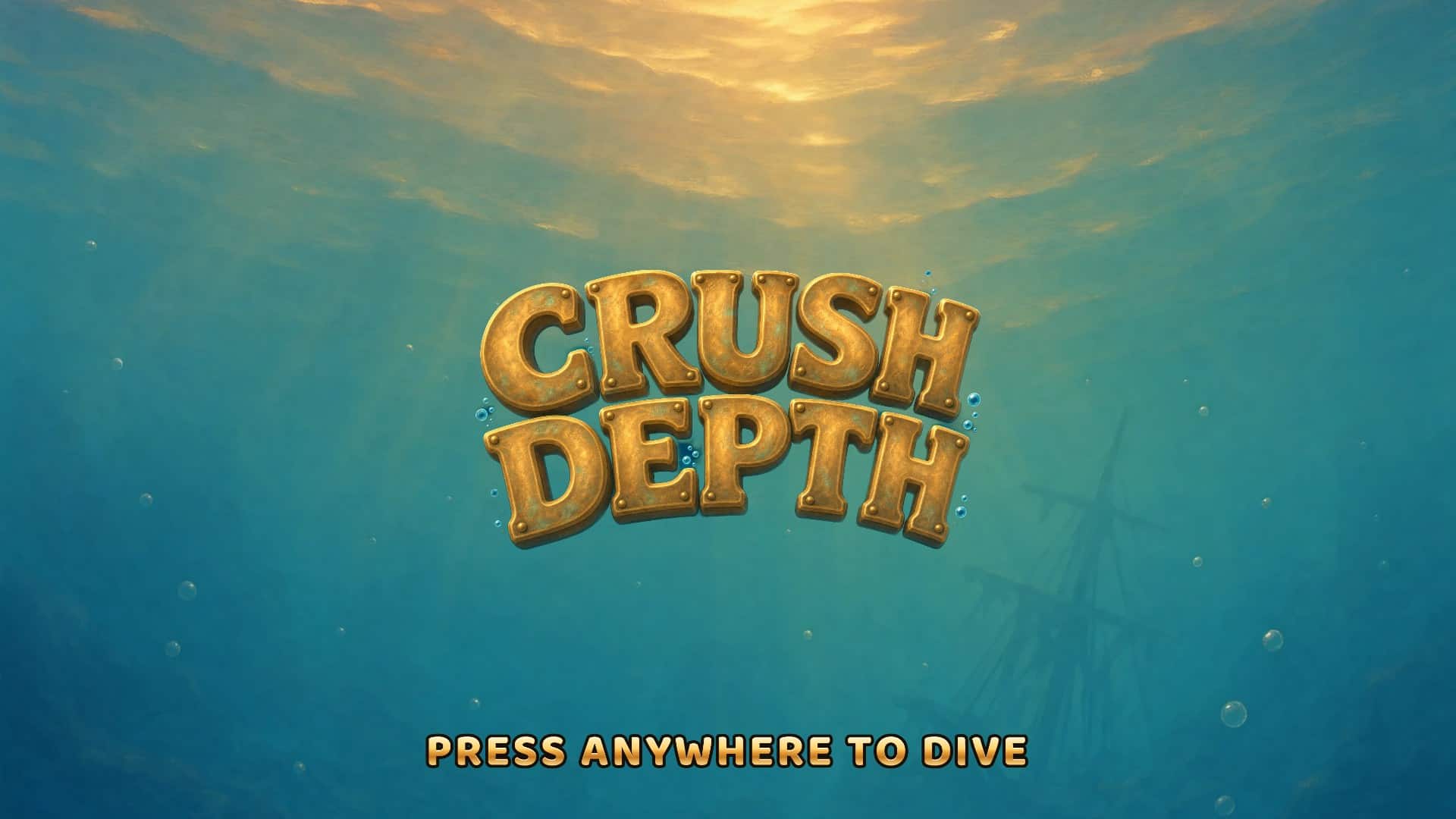 Crush Depth slot intro screen