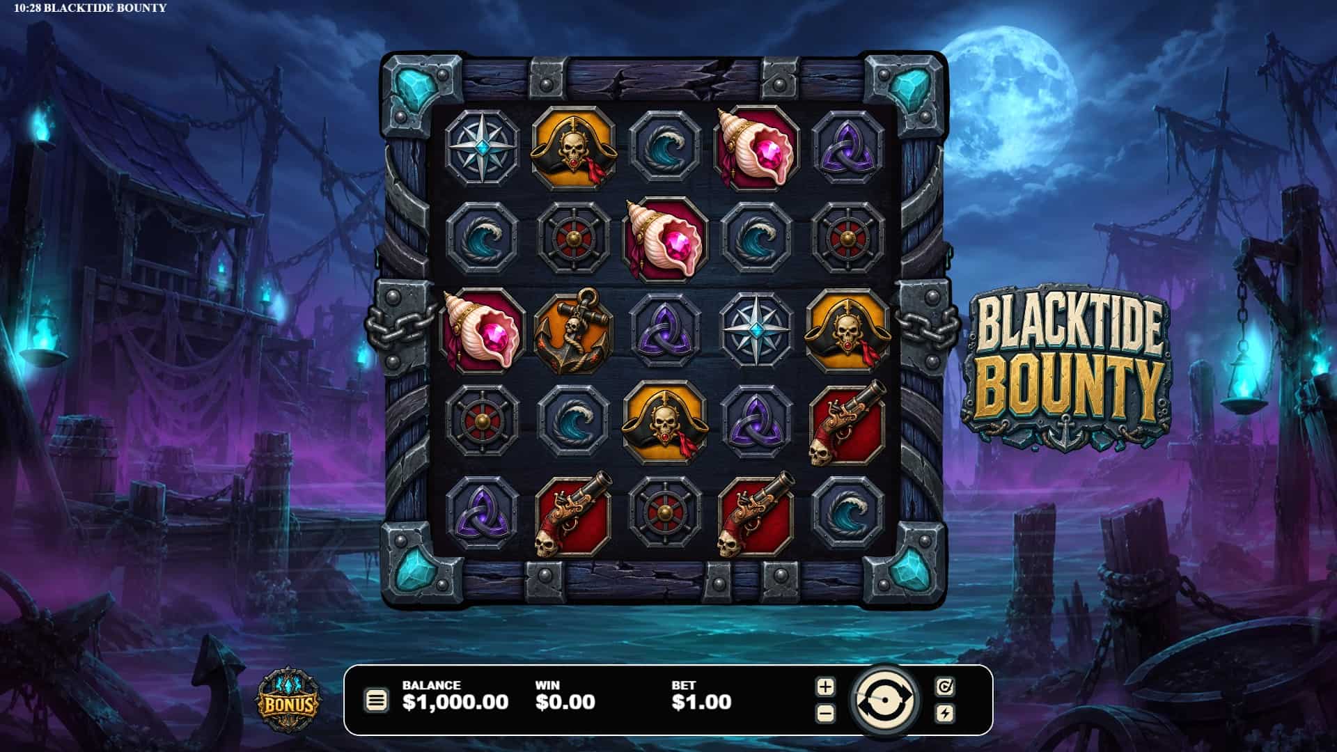 Blacktide Bounty slot gameplay reels