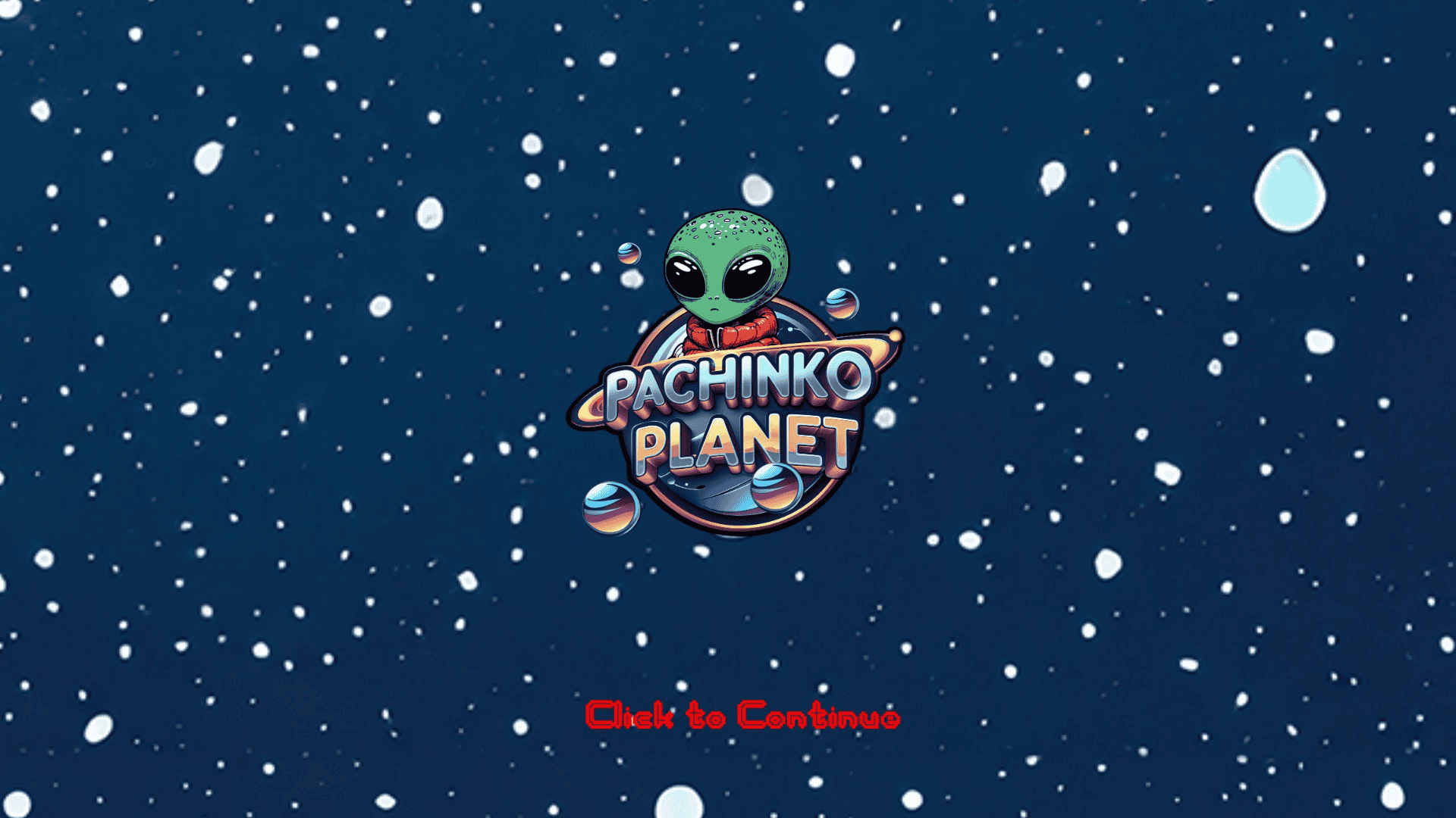 Pachinko Planet! slot intro screen