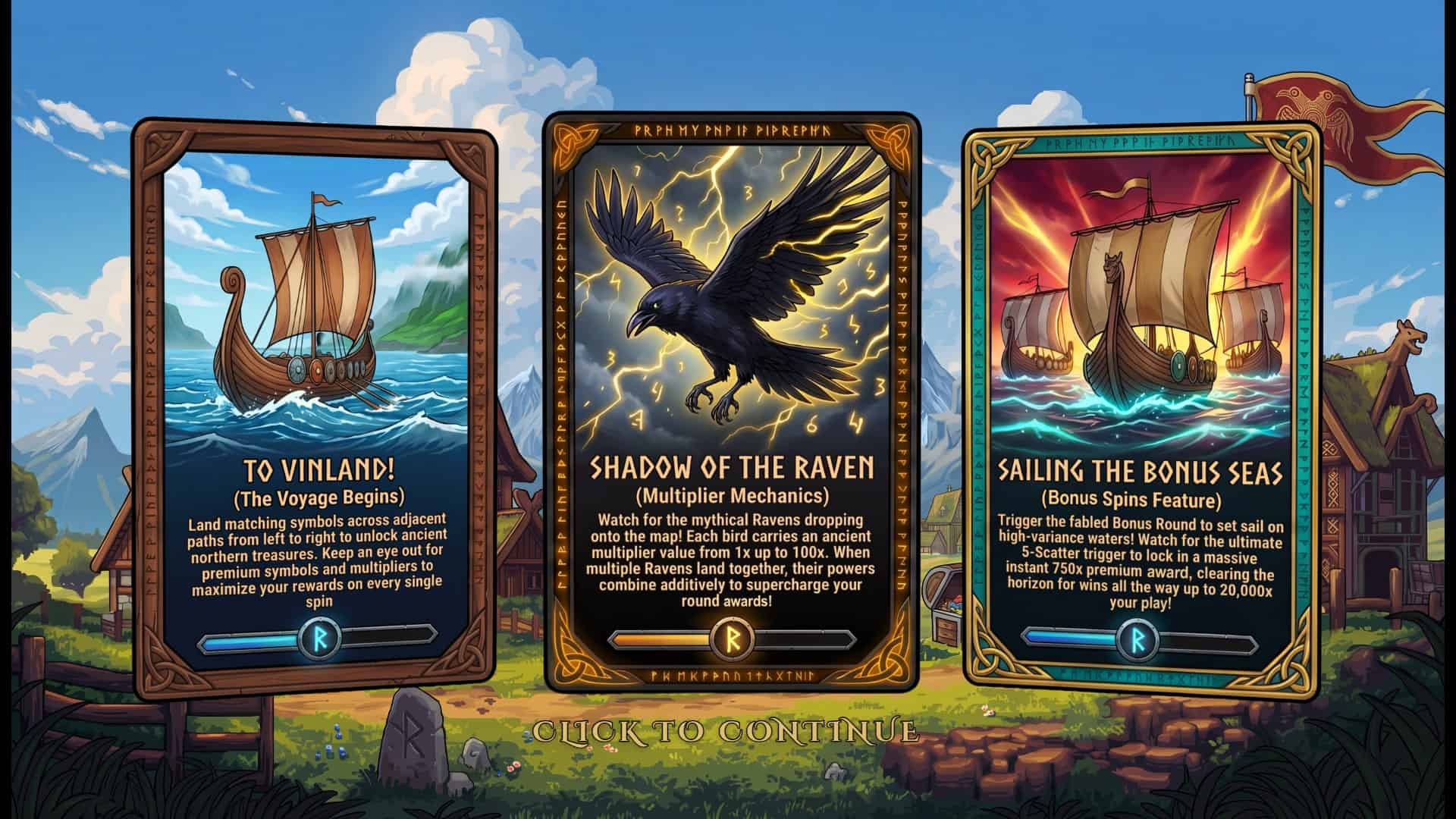 Vinland Ways slot intro screen