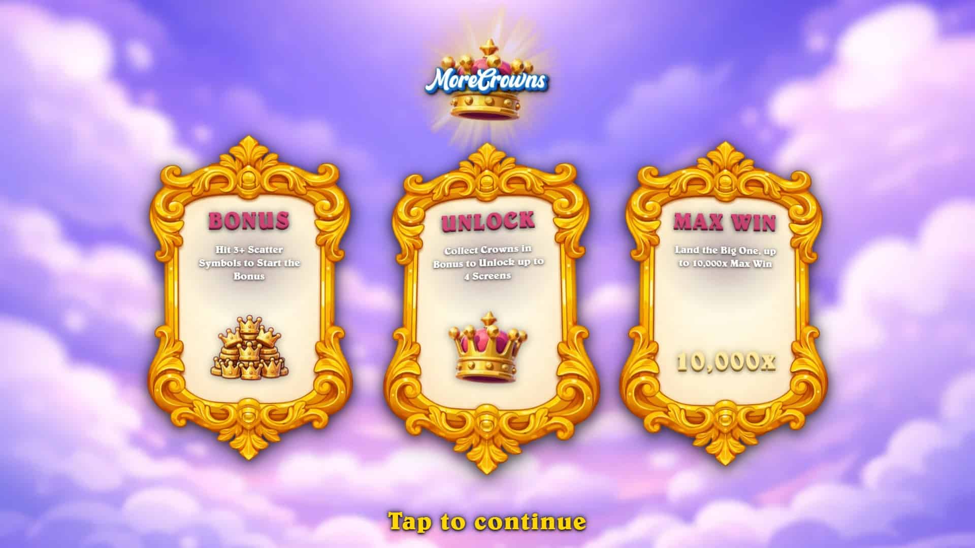 More Crowns slot intro screen