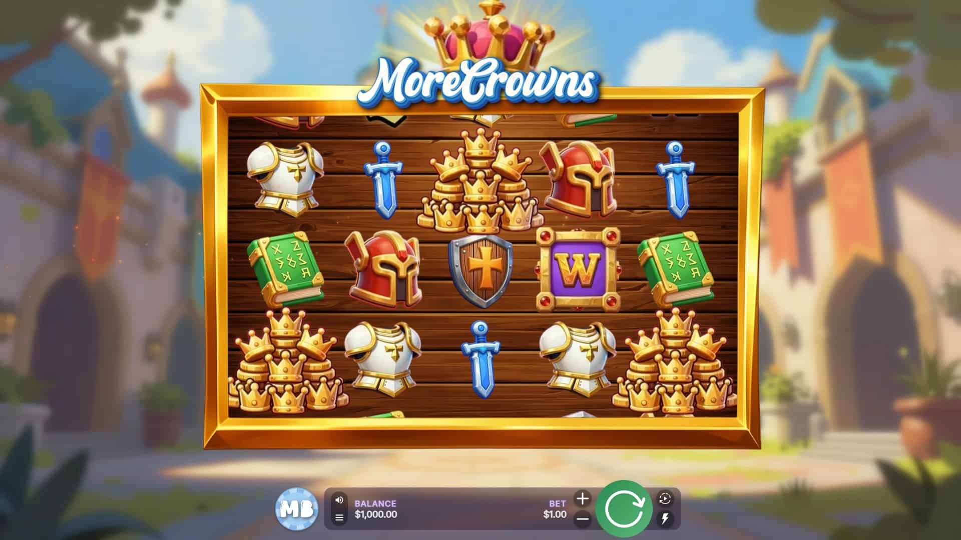 More Crowns slot gameplay reels