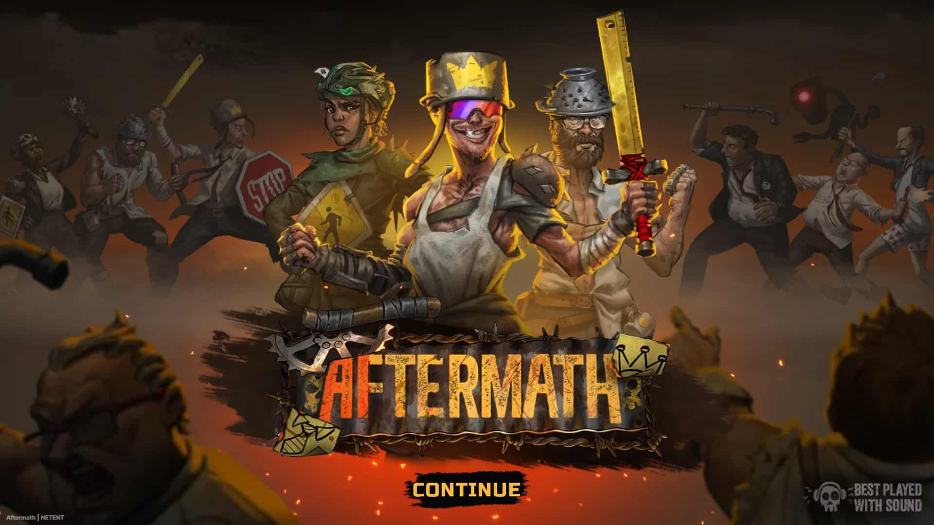 Aftermath slot intro screen