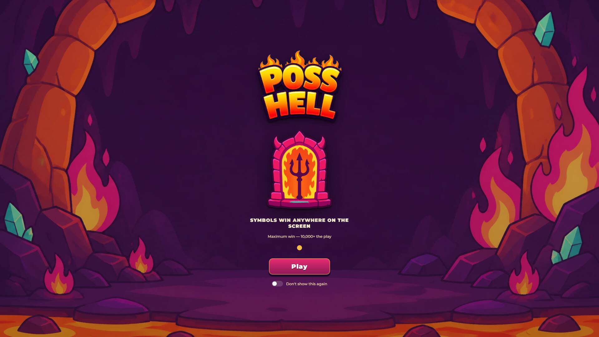 Poss Hell slot intro screen