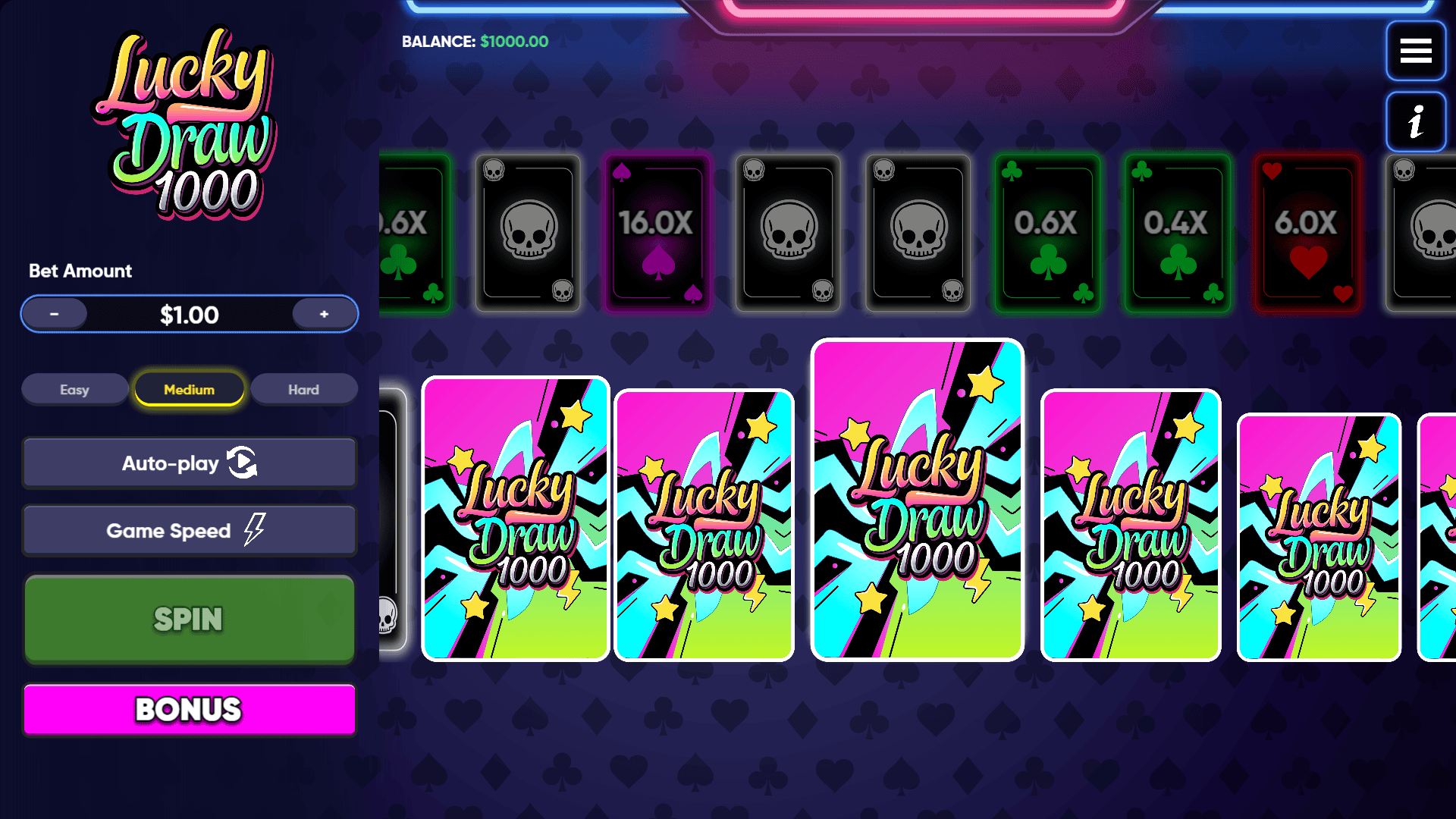 Lucky Draw 1000 slot gameplay reels