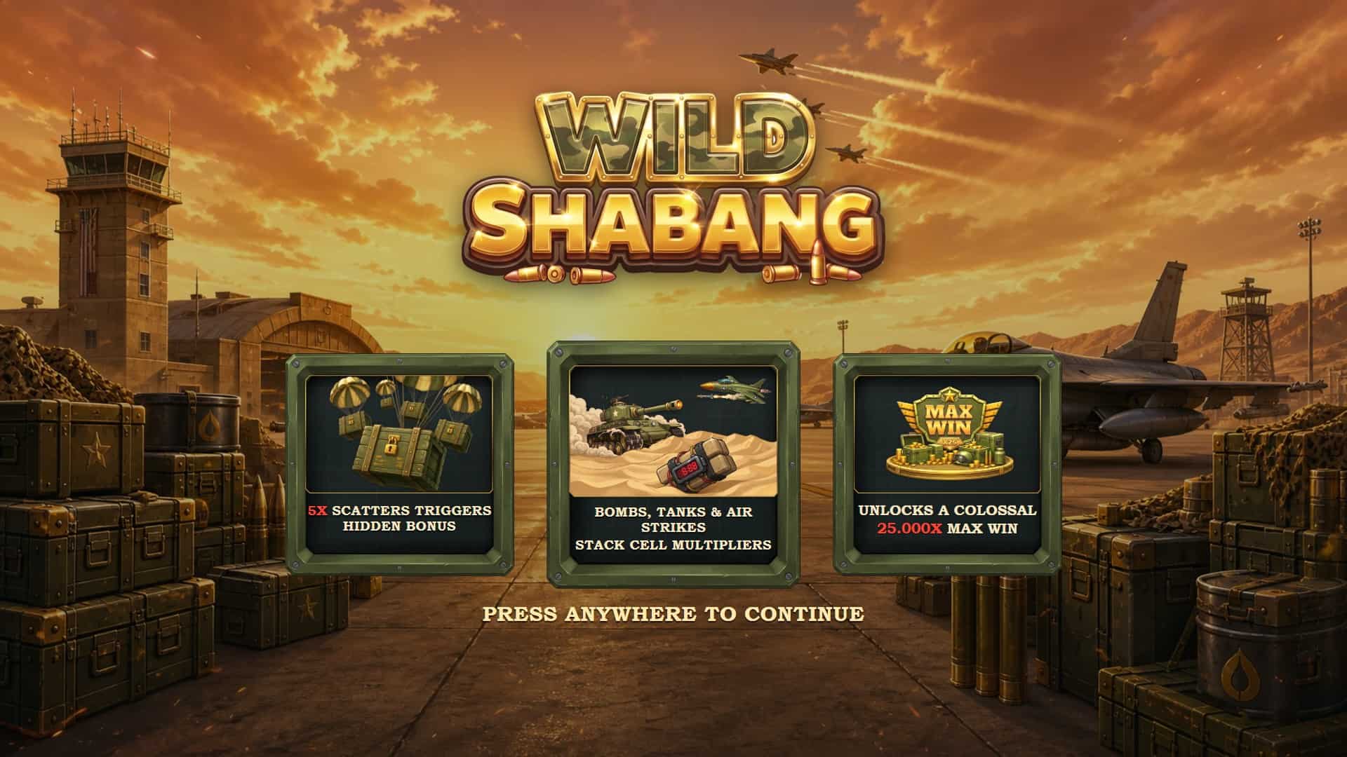 Wild Shabang slot intro screen