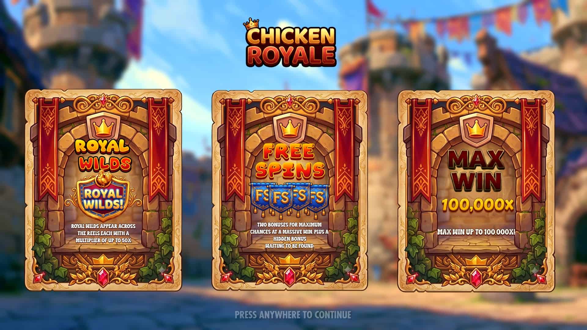 Chicken Royale slot intro screen