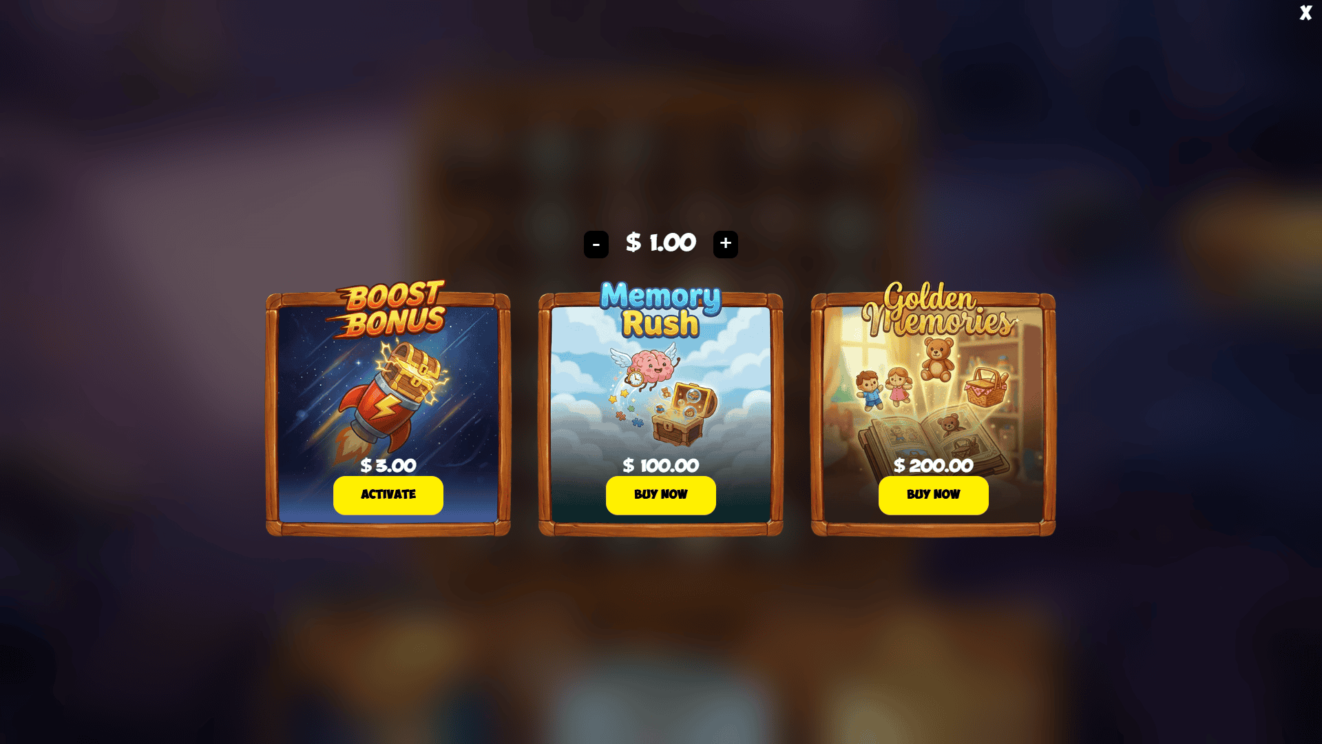 Childhood Life bonus buy menu