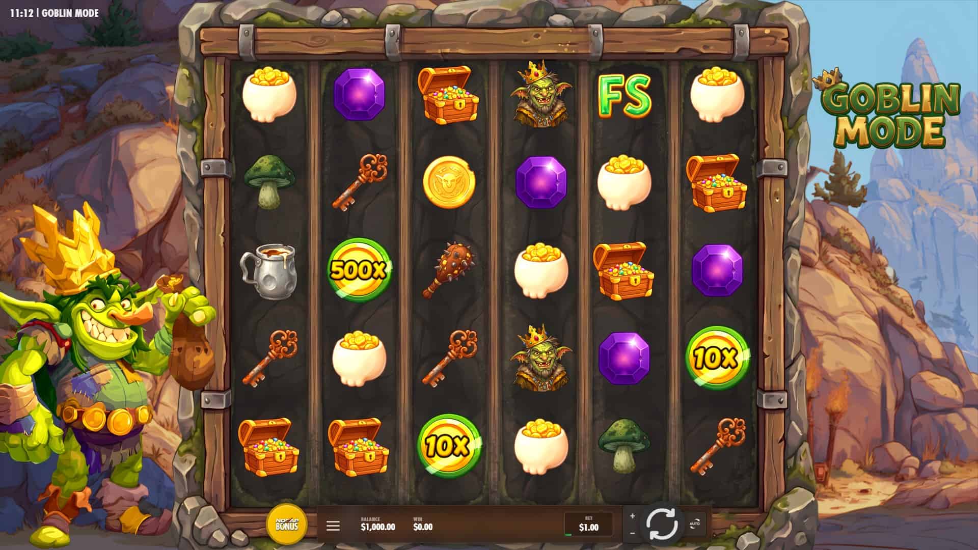 Goblin Mode slot gameplay reels