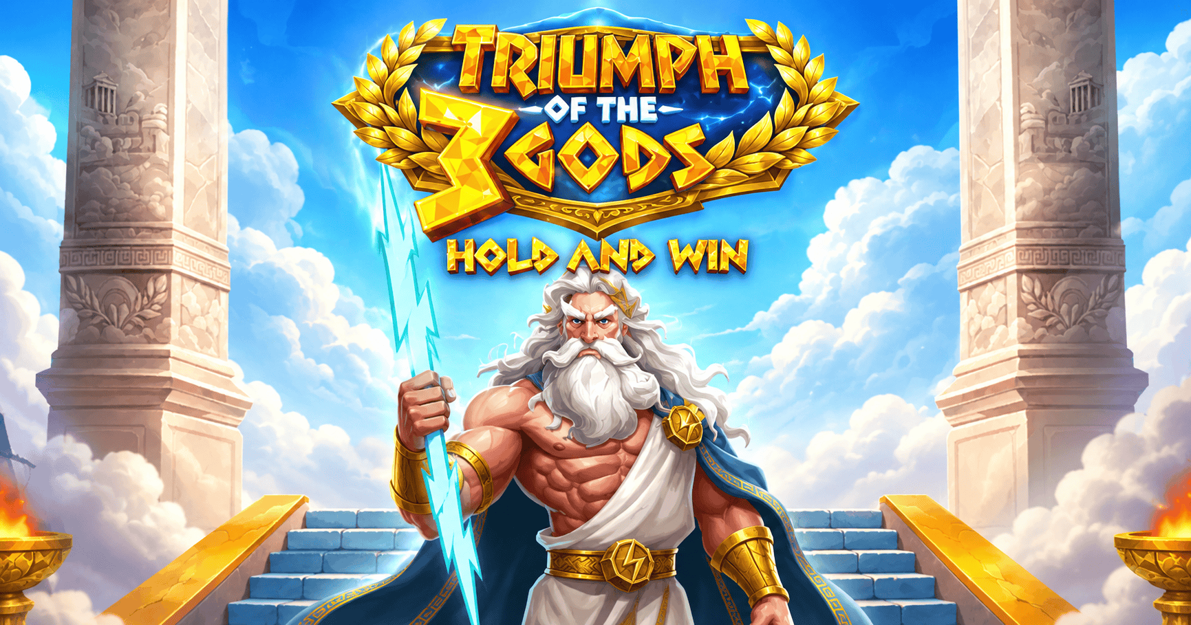 Triumph of the 3 Gods Slot Demo by NowNow Gaming slot cover image