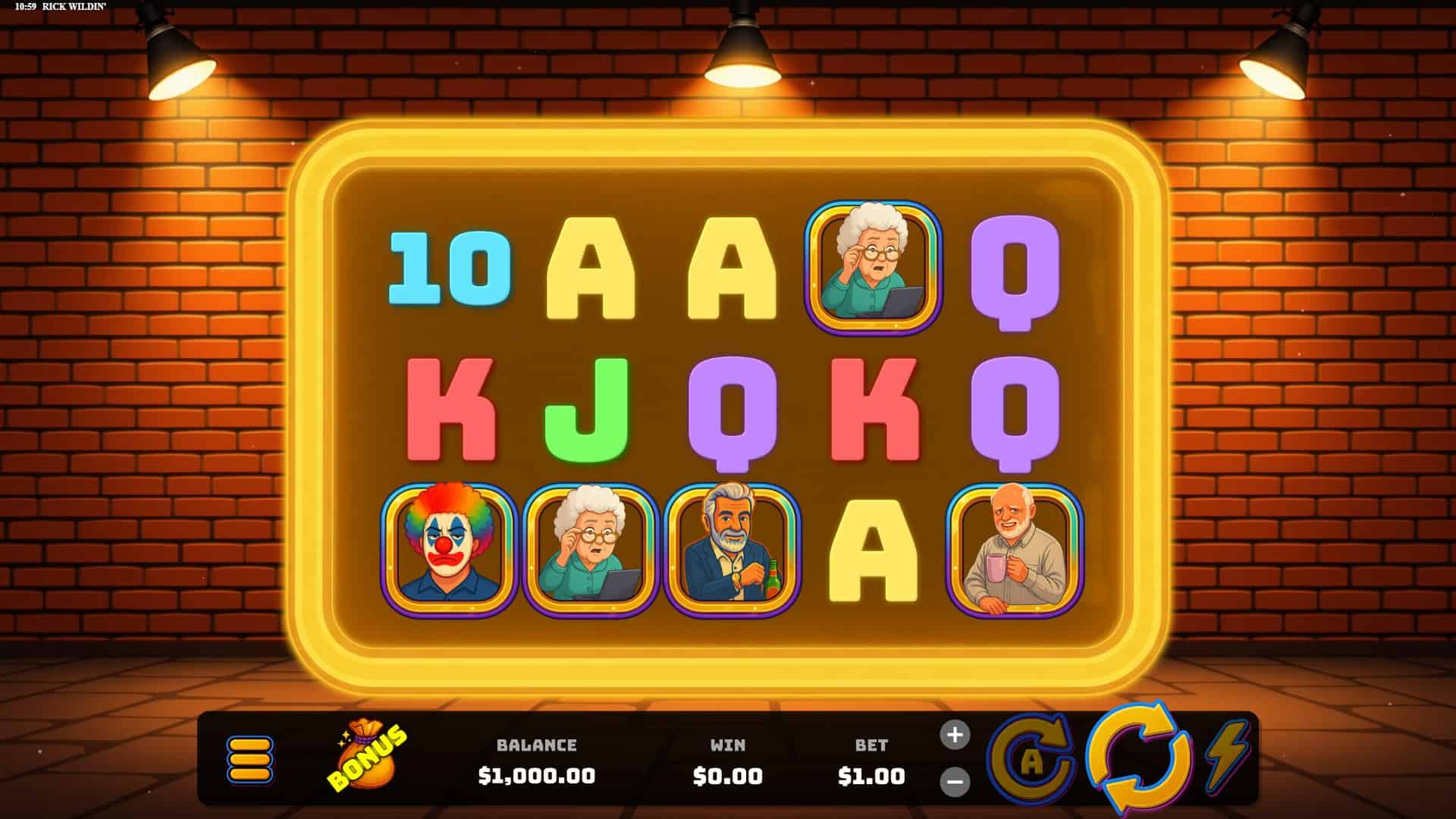 Rick Wildin slot gameplay reels