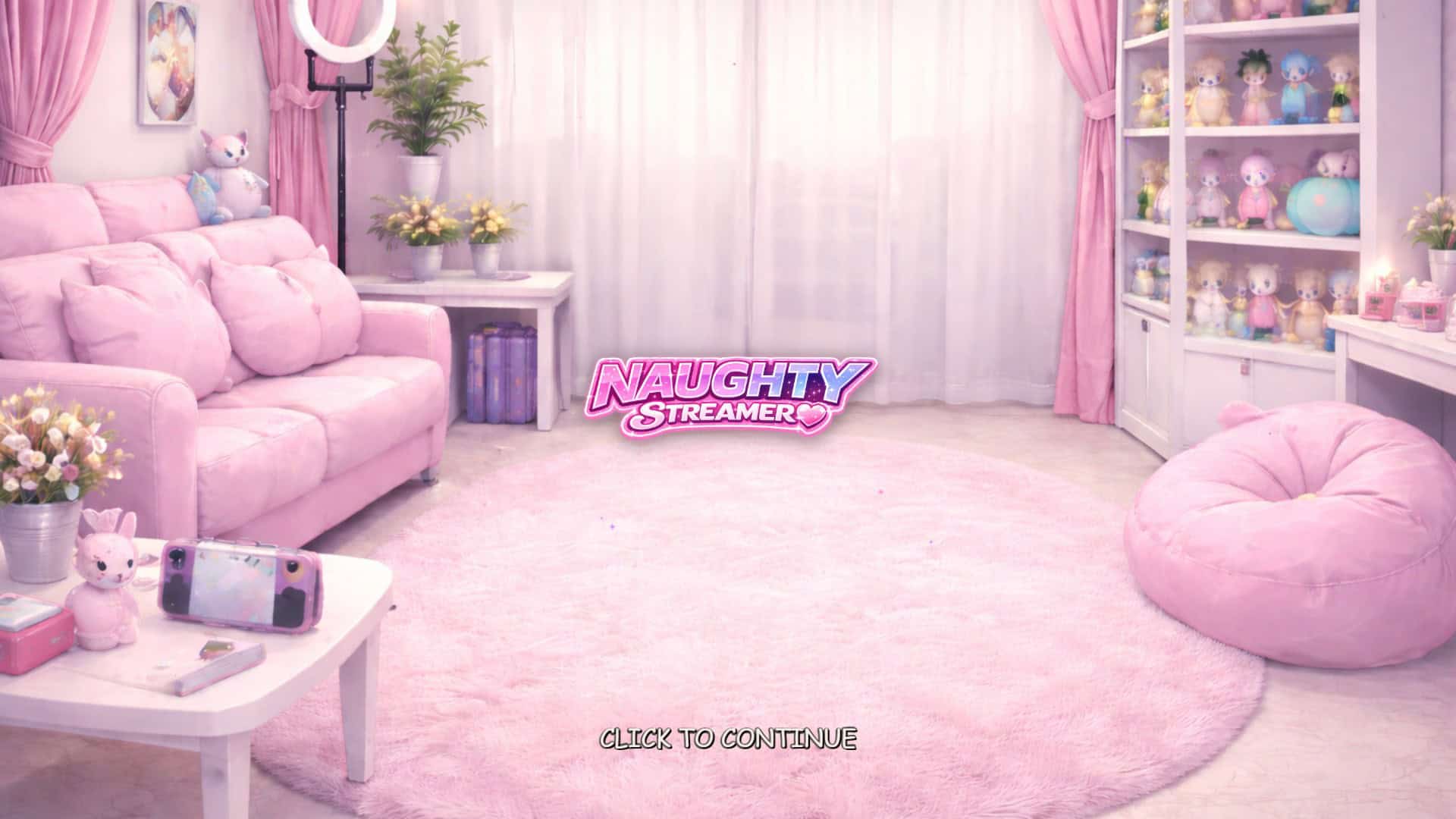 Naughty Streamer slot intro screen