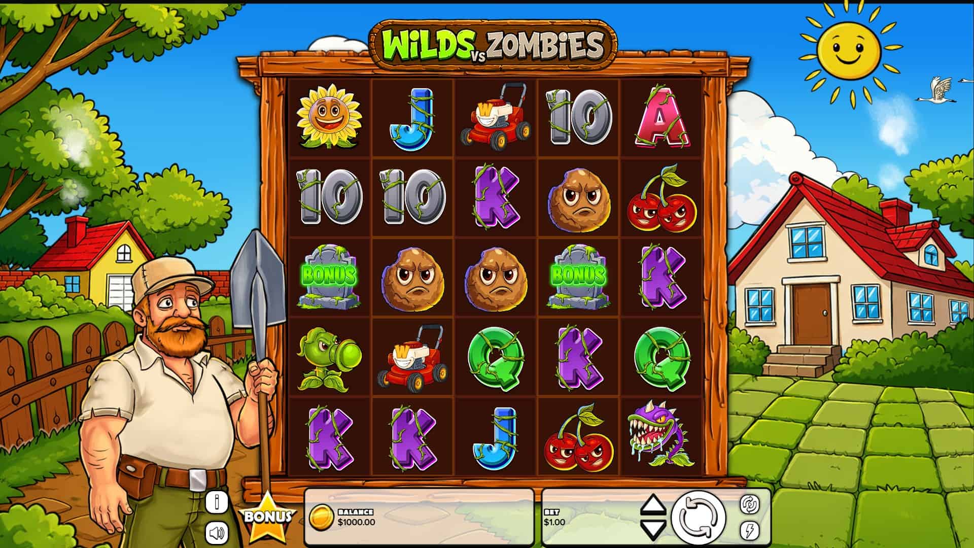 Wilds VS Zombies slot gameplay reels