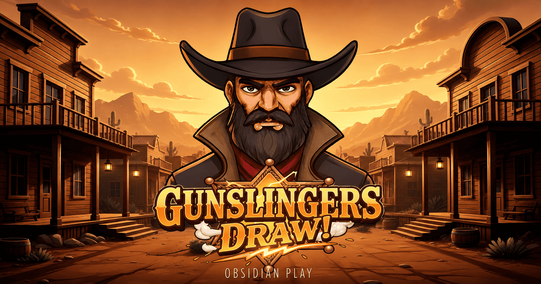 Gunslingers DRAW! Slot Demo by Obsidian Play slot cover image