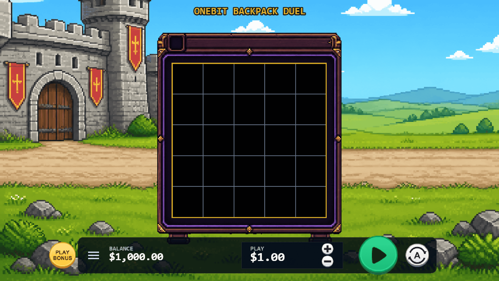 Onebit Backpack Duel slot gameplay reels