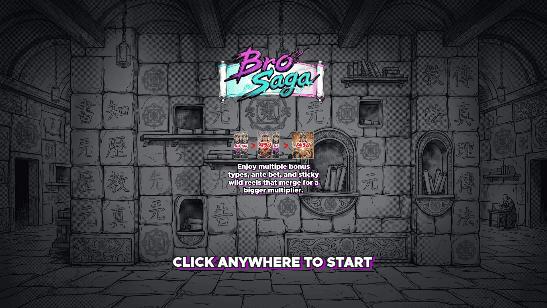 Bro Saga slot intro screen