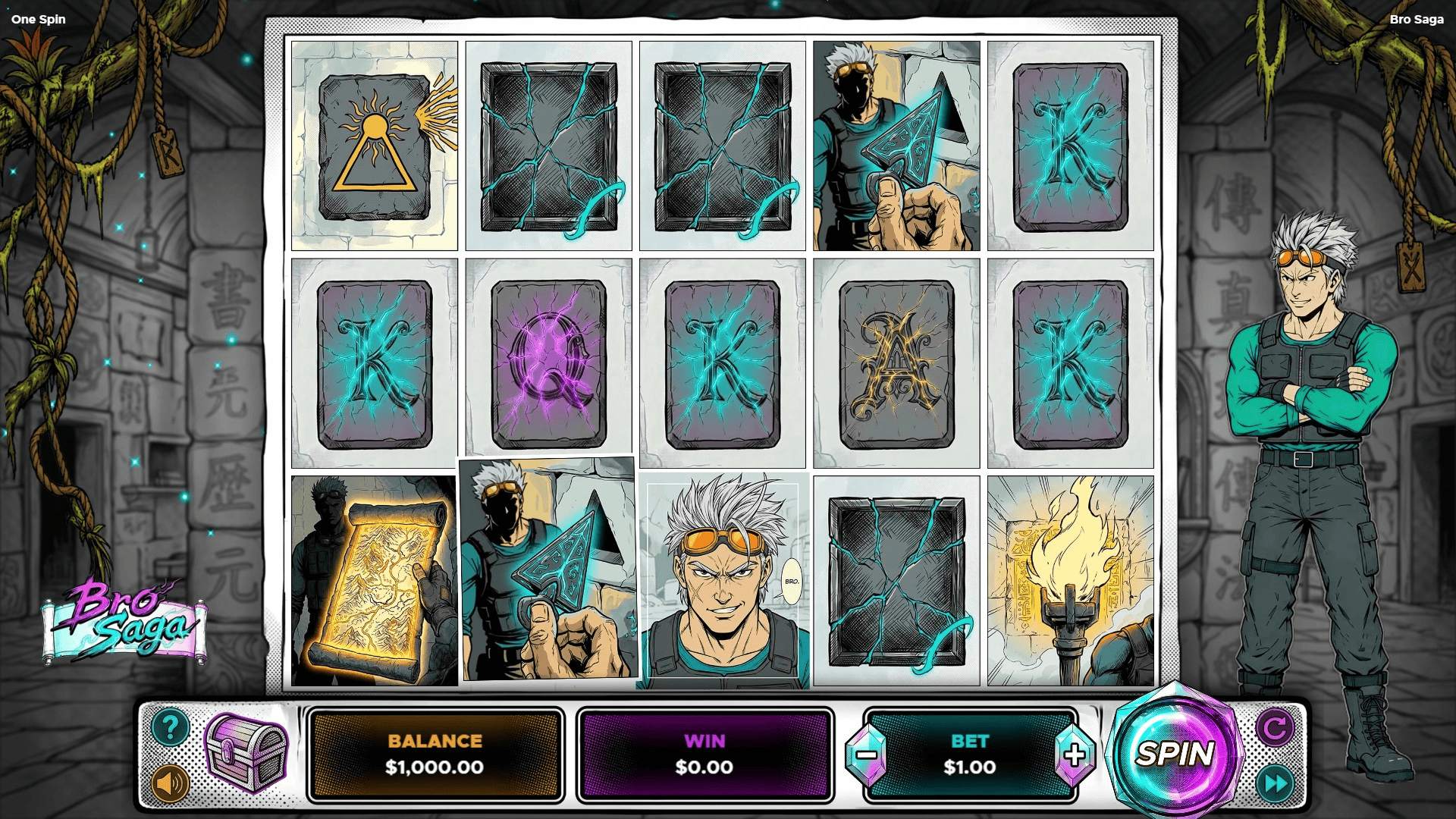 Bro Saga slot gameplay reels